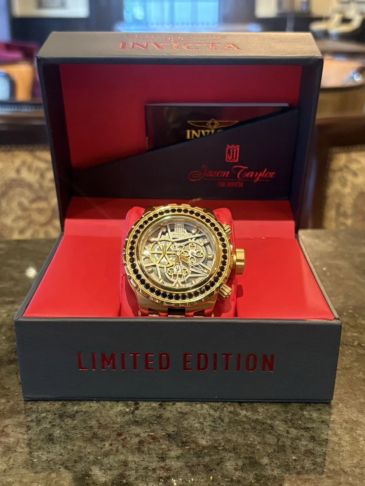 Invicta Men’s Watch 33990 Jason Taylor w/ Mother of Pearl Dial Gold 52mm JT - image 2 of 4