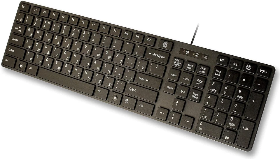 Russian English Cyrillic Keyboard - Full Size Slim Design - Image 3 of 4