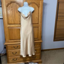 Show Me Your Mumu Vernona Cowl Maxi Dress Beige Women’s M NWT Formal Wedding
