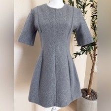 Zara Gray 3/5 Sleeve Short Polyester Dress Size M