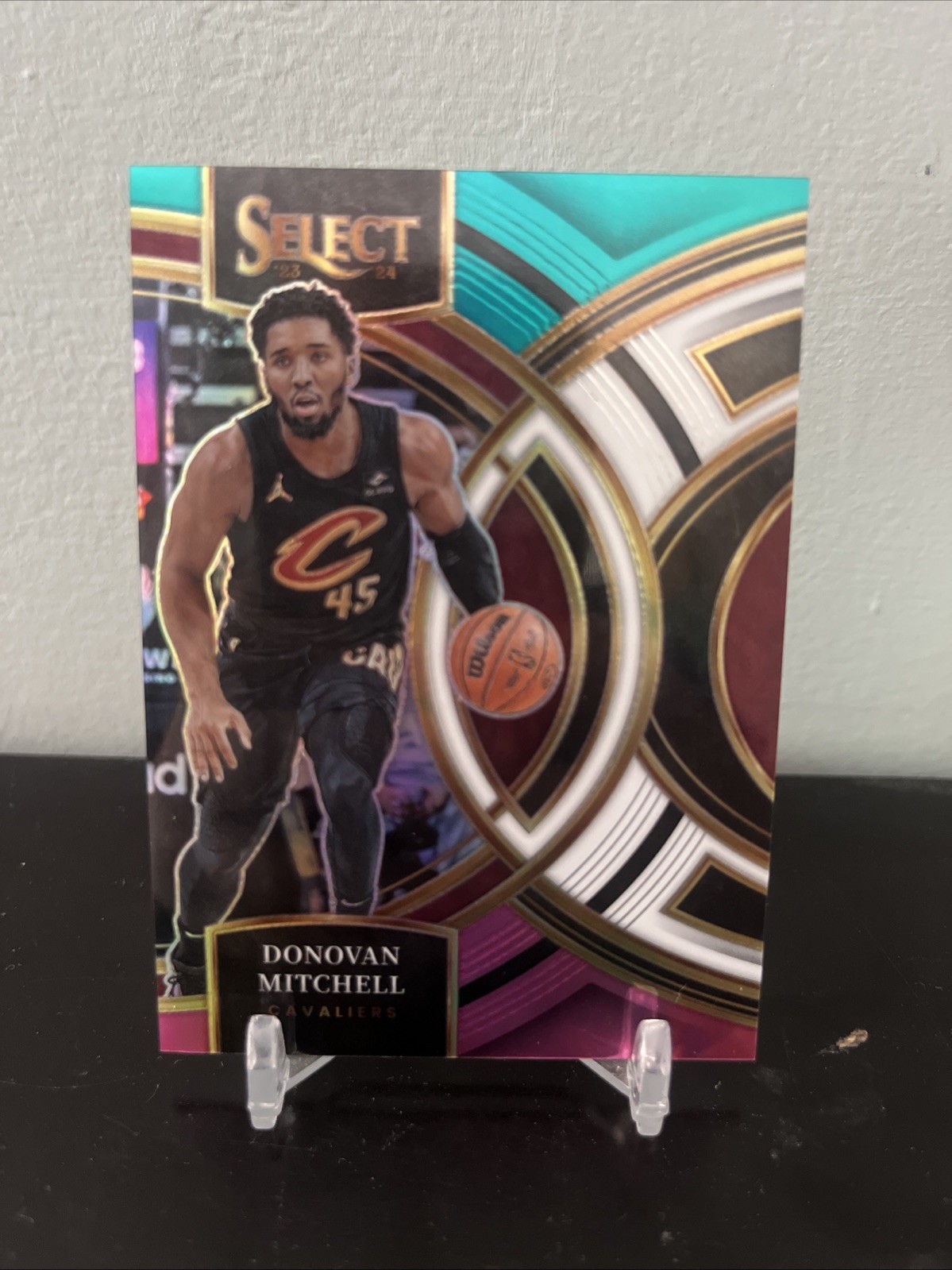 2023-24  Select Premier Level Donovan Mitchell Green White Purple Prizm /48 SSP