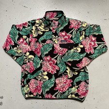 Patagonia 2015 Synchilla Snap T Fleece Floral Aloha Pattern Manoa Women s L