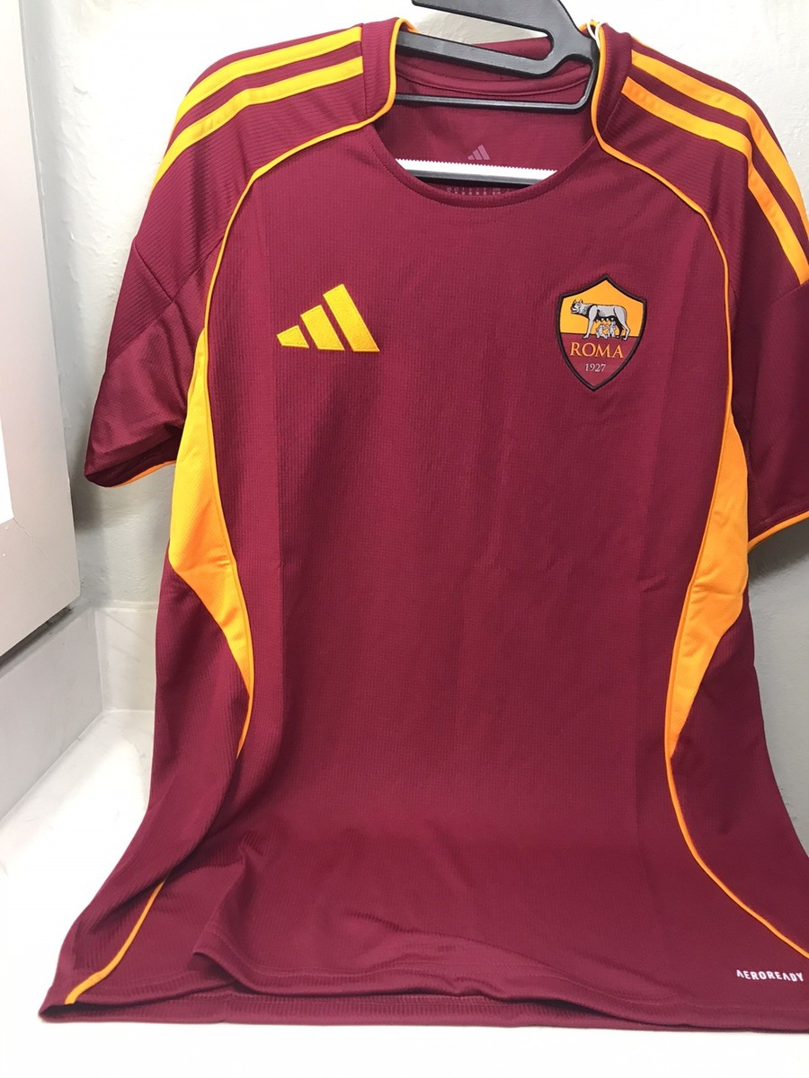 ADIDAS AS ROMA 2025-26 MEN'S HOME STADIUM JERSEY | eBay