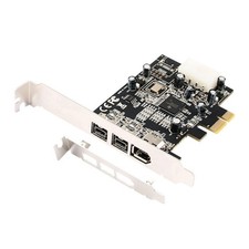 PCIe to 1394 A+B Controller Card 2*For FireWire 800 Ports 1*1394 A(6-pin) Port
