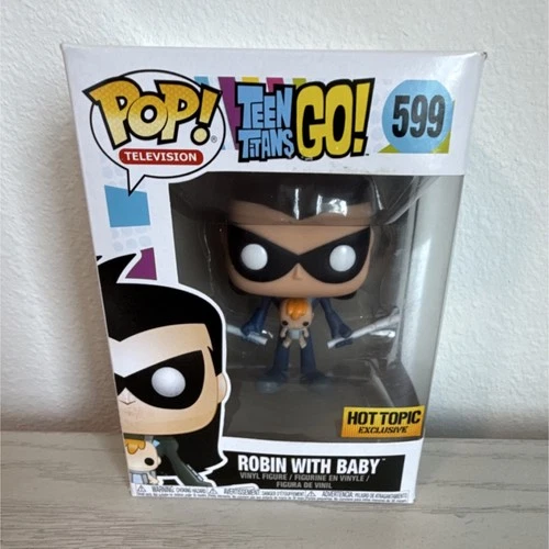 Funko Pop! Vinyl Robin with Baby Teen Titans Go! Hot Topic Exclusive #599 Figure