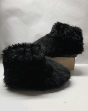 Women's Faux Fur Boots Furry Mid Calf Fur Boots Comfortable Women's 8/9-40