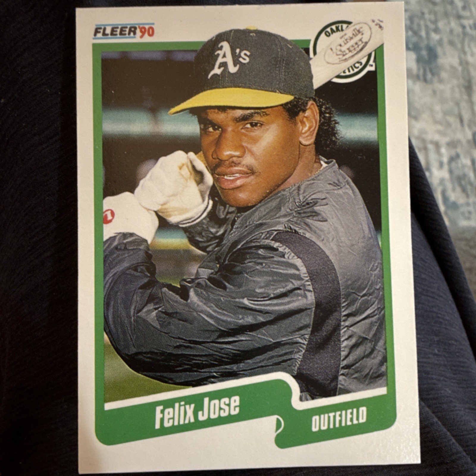 Fleer 1990 Felix Jose Oakland Athletics Baseball Base Set Card #13 RARE MISPRINT