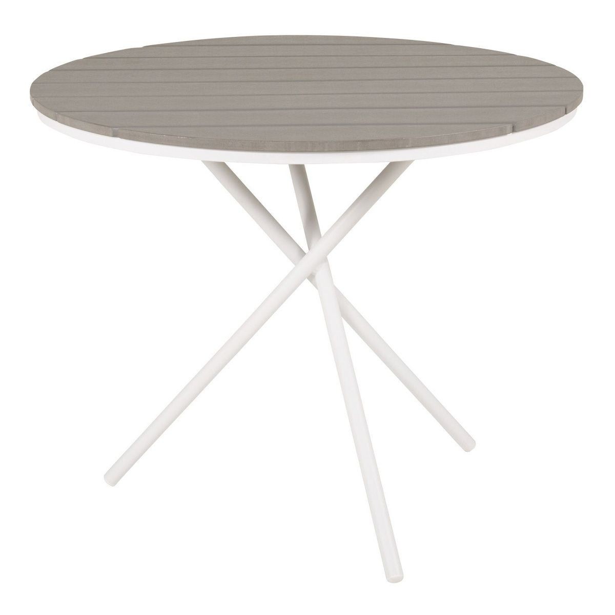 Table de jardin Parma en aluminium gris 90cm au design épuré et durable