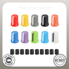 10pcs 6mm Potentiometer D-Shaft Knob Rubber 180 Rotation DJ Speaker Knobs Con