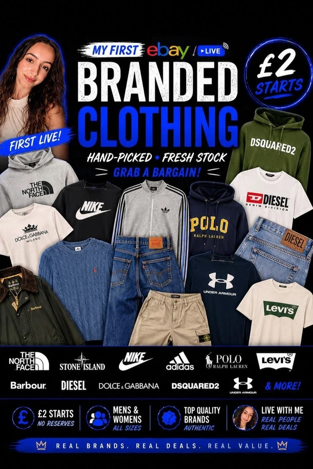 £2 Starts! High End Branded Clothing men's & women's