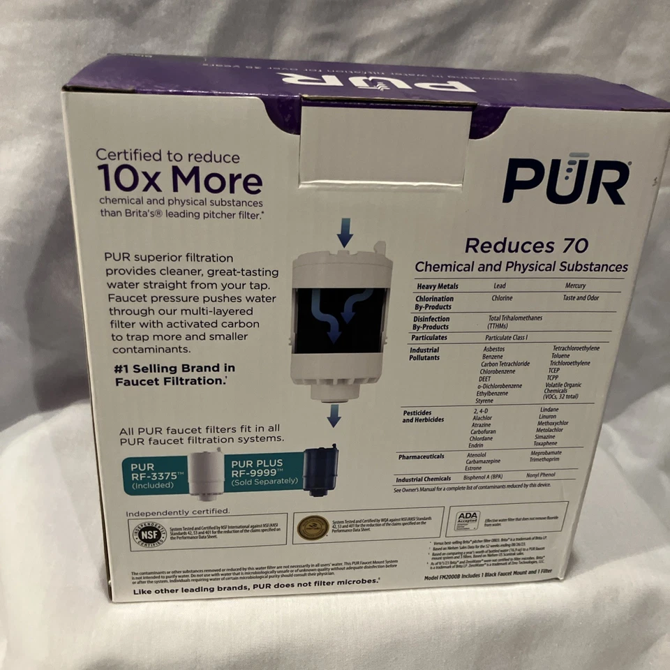 PUR FM3333B Black Faucet Filtration System Mount with Filter (New in Box/Unused) - Image 2 of 4