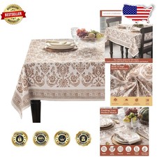 Decorative Tablecloth 120" Rectangular - 100 Cotton, Farmhouse, Elegant