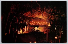 Wailua River State Park Kauai HI~Fern Grotto At Night~Torch-Light Wedding~1960s