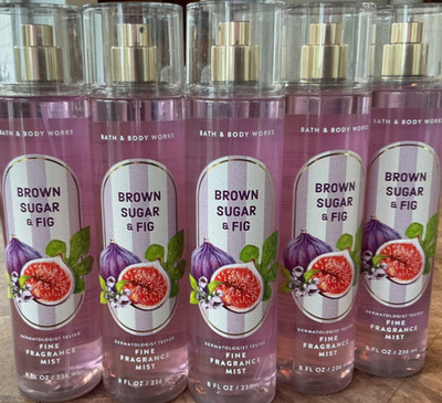 5 (FIVE) BROWN SUGAR & FIG 8oz Fine Fragrance MIST Bath and Body Works