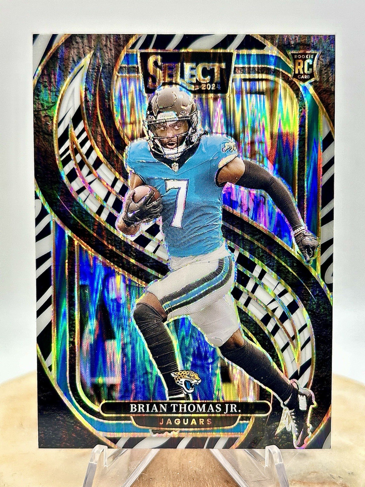 2024 Select Brian Thomas Jr. RC PREMIER ZEBRA PRIZM SSP #143 Jaguars Rookie