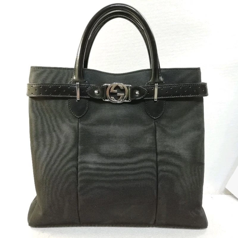 Sac fourre tout Gucci 36 cm x 31 cm x 12 cm toile cuir noir occasion