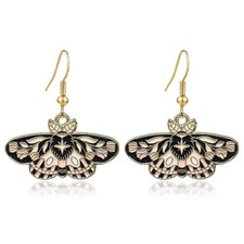 Butterfly Earrings for Women Unique Punk Scarab Ladybird Moth pink butterfly