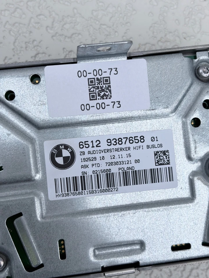 Unidad amplificadora sistema de sonido de audio de alta fidelidad BMW 2012-2018 F30 F80 OEM 328i 330i 328d Foto 2 de 4