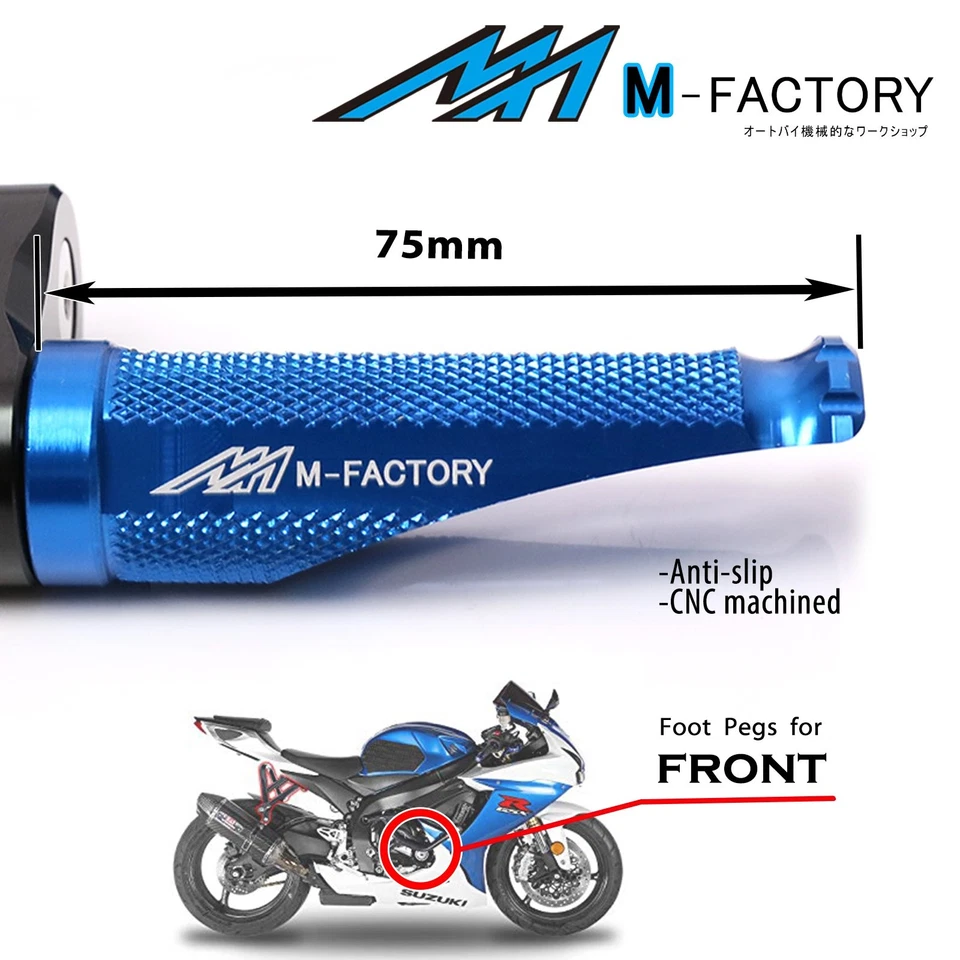 Clavijas de pie de extensión CNC Shinob 25 mm para Steet Triple 675 Foto 3 de 4