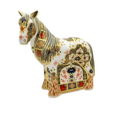 Royal Crown Derby Old Imari Solid Gold Band Swan Paperweight PAPBOX62980
