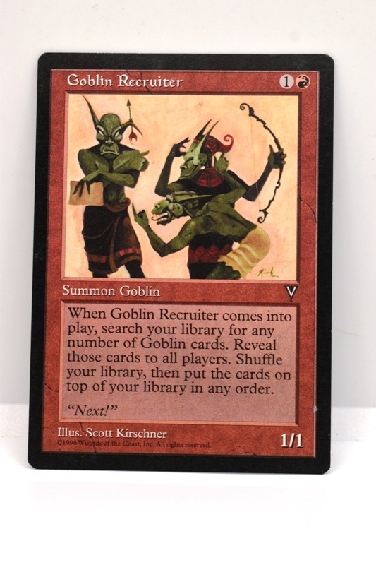 MTG, GOBLIN RECRUITER, VISIONS, NM, NEVER BEEN PLAYED