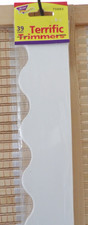 Trend 2 1/4" Wide White Scalloped Classroom Bulletin Board 39' Border Trim