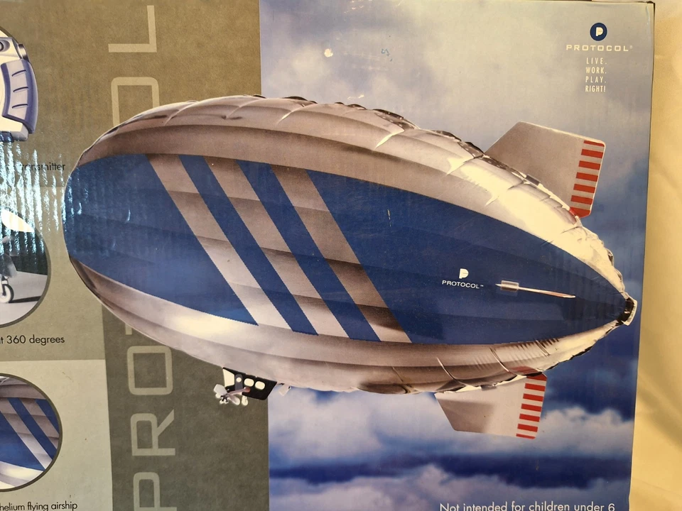 Protocol Remote Control Helium Blimp New In Open Box Complete Never Used Rare - Image 3 of 4
