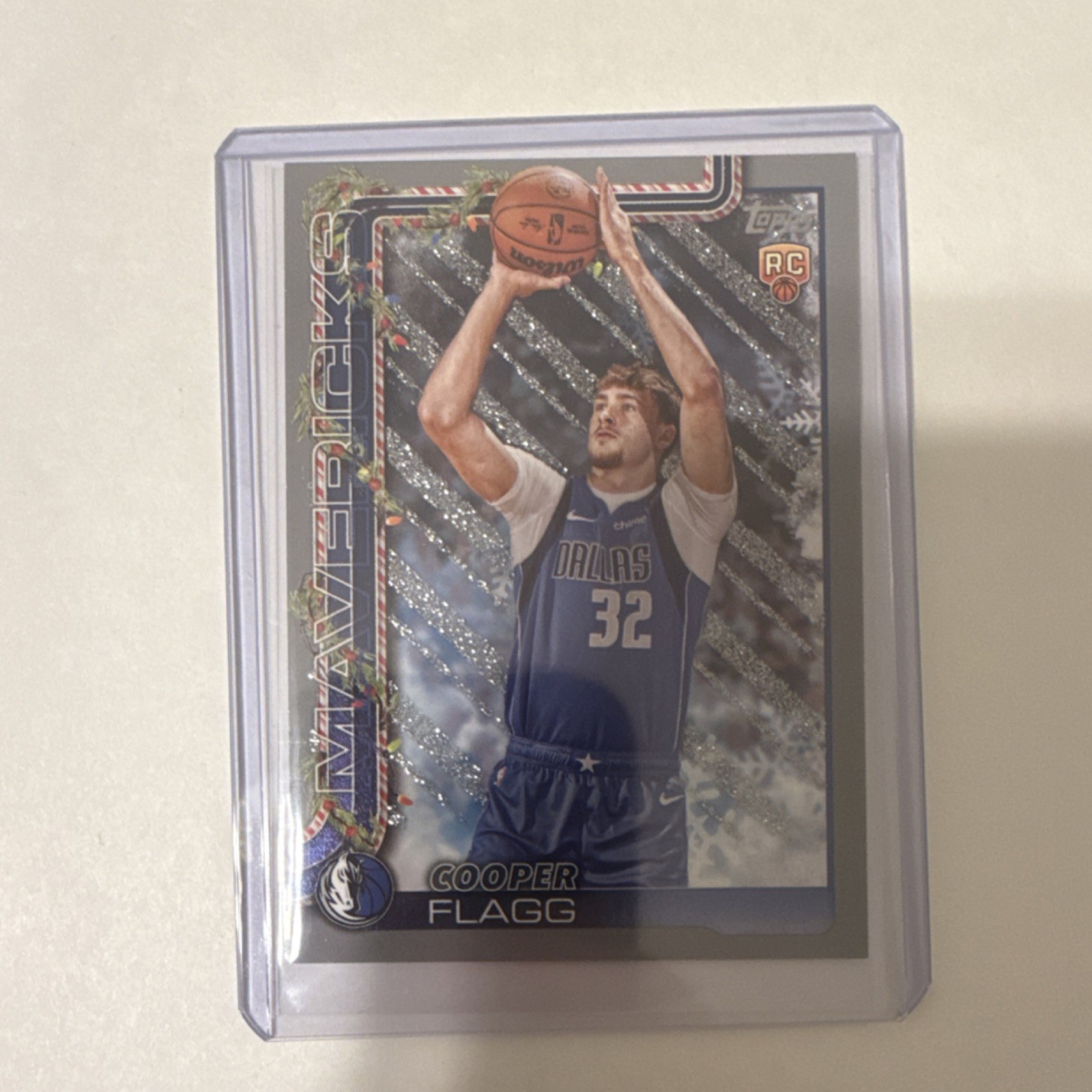2025-26 Topps Holiday Cooper Flagg Dallas Mavericks Rookie Silver Glitter #H161