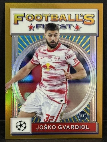 2021-22 Topps Finest Flashback UCL Leipzig RC Josko Gvardiol Gold Refractor /50