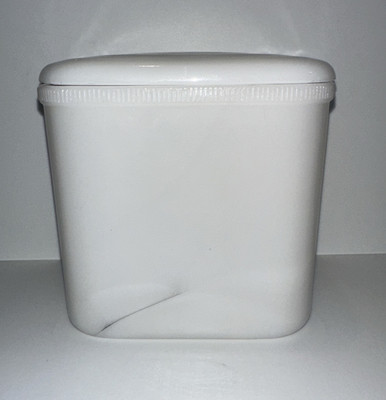 Hazel Atlas Milk Glass Refrigerator Container w/ Lid 1940s Bacon Grease