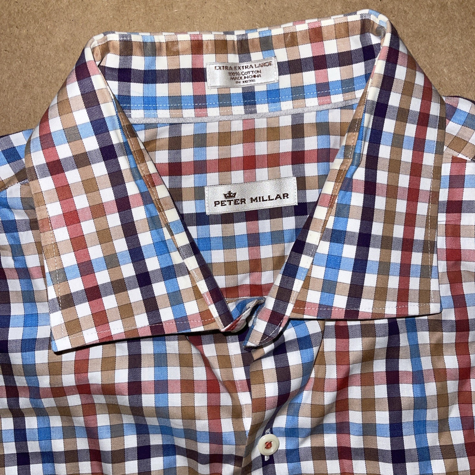 Peter Millar Button Down Collared Dress Shirt XXL… - image 3