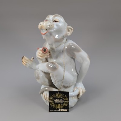 Seymour Mann Museo First Edition Porcelain Chimp w/ Pipe Figurine RARE