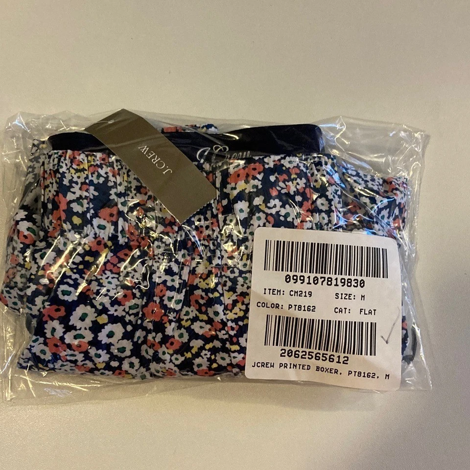 J. Boxers Crew Estampados en Algodón Mediano Floral Azul Marino y Rosa Foto 4 de 4