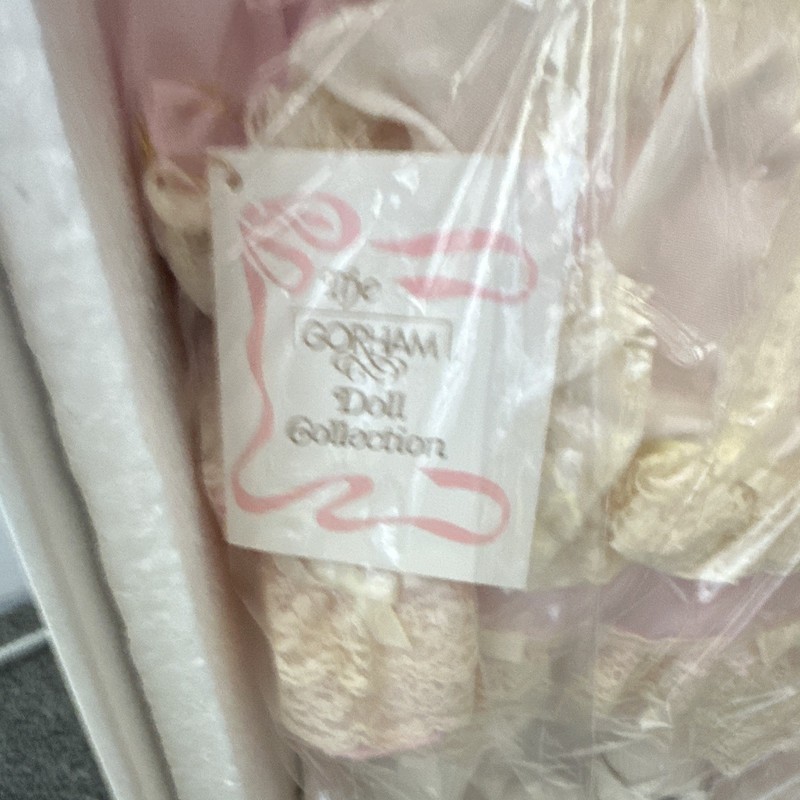 Gorham Doll Collection Blonde Doll Pink & White Lace Outfit in Box