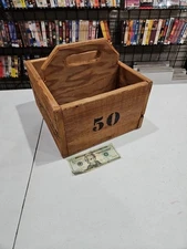 US Military Vintage 50 Caliber Army Wooden Carrying Wooden Box Very Cool