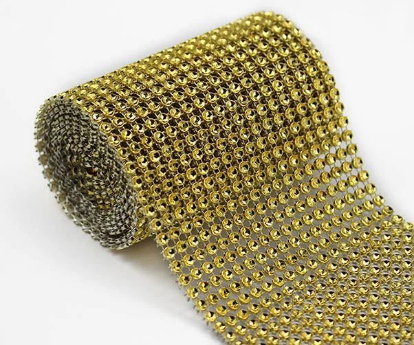 Malha de corte de fita de strass imitação prata macia e flexível - 1 jarda - Imagem 2 de 2