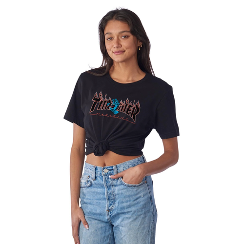 Camiseta Santa Cruz X Thrasher Screaming Flame Logo S/S Novio - Imagen 14 de 14