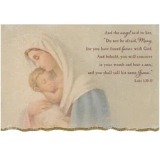 Mary and Baby Jesus And The Angel Said Box of 18 Religious Christmas Cards