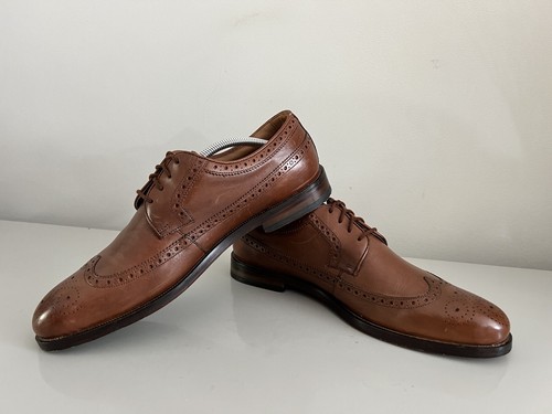 Clarks Cushion Plus Smart Leather Designer Brown Loafer / Brogue Shoes - UK 9,5 - Bild 4 von 12