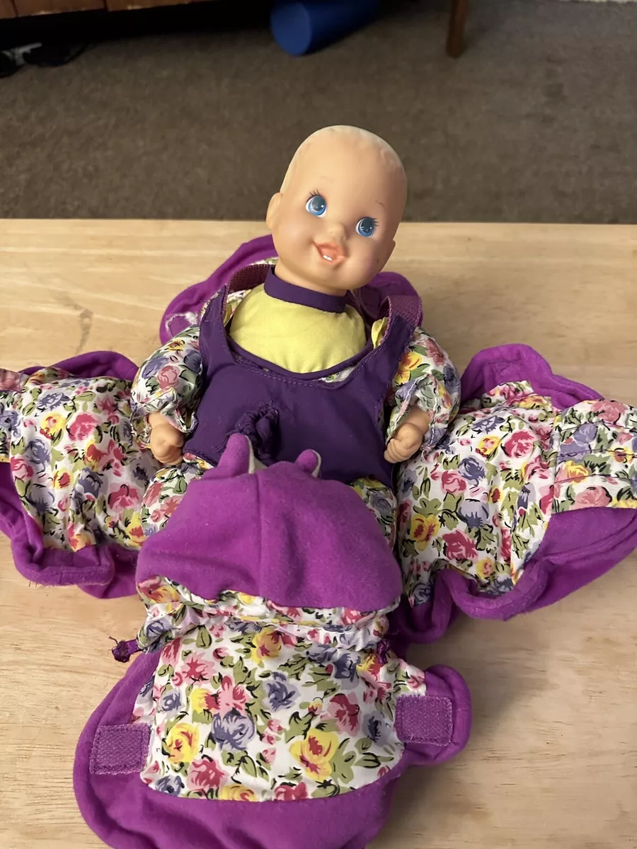 Kinder Garden 1999 Vicki Violet Scented Baby Doll Bed Hat Playmates Backpack