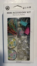 U Brands Mini Accessory Office Kit-Painterly Palms-Paper Clips..68-Count