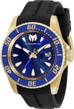 TechnoMarine Men's Manta Sea Blue Dial Quartz Gold Watch TM-220115