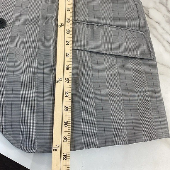 JF J.Ferrar Slim Fit Glen Plaid Jacket Men’s XL Black White Plaid Performance - product detail image 14