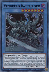 Vendread Battlelord - EXFO-EN082 - Super Rare - 1st Edition x3 - Near Mint