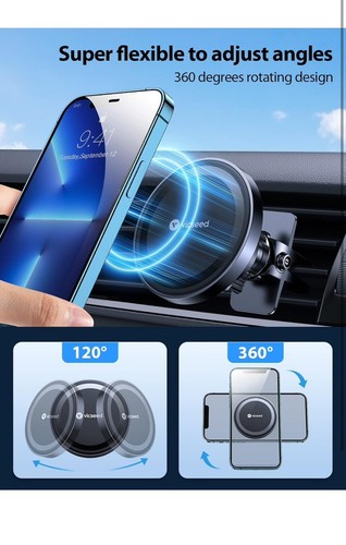 VICSEED para MagSafe Montaje en Coche Actualizado Imán Más Fuerte Alimentación Teléfono Magnético... - Imagen 5 de 5