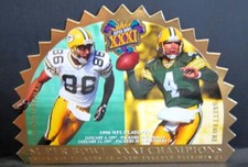 BRETT FAVRE/MARTIN 1997 SCOREBOARD SUPER BOWL XXXI CHAMPIONS DIE-CUT#6507/9700