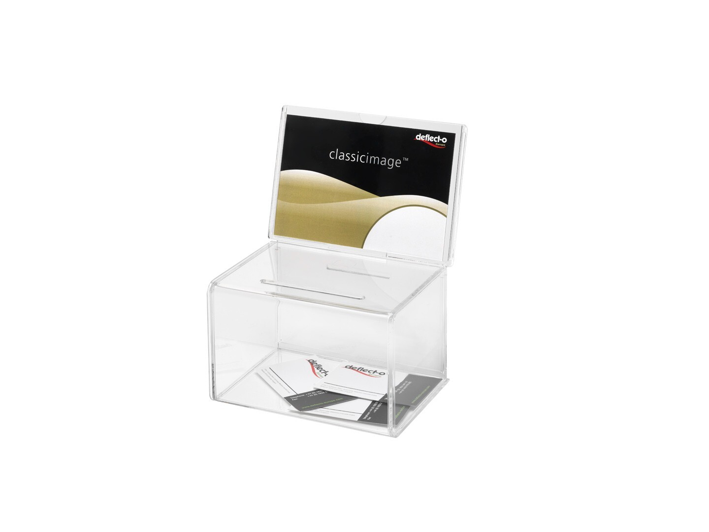 Deflecto Suggestion/Coin Box  - Transparent