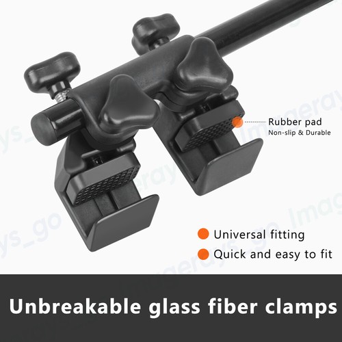 2Pcs Multi Fit Towing Mirrors Adjustable Clip on Tow Clamp Caravan 4X4 Trailer - Picture 7 of 12