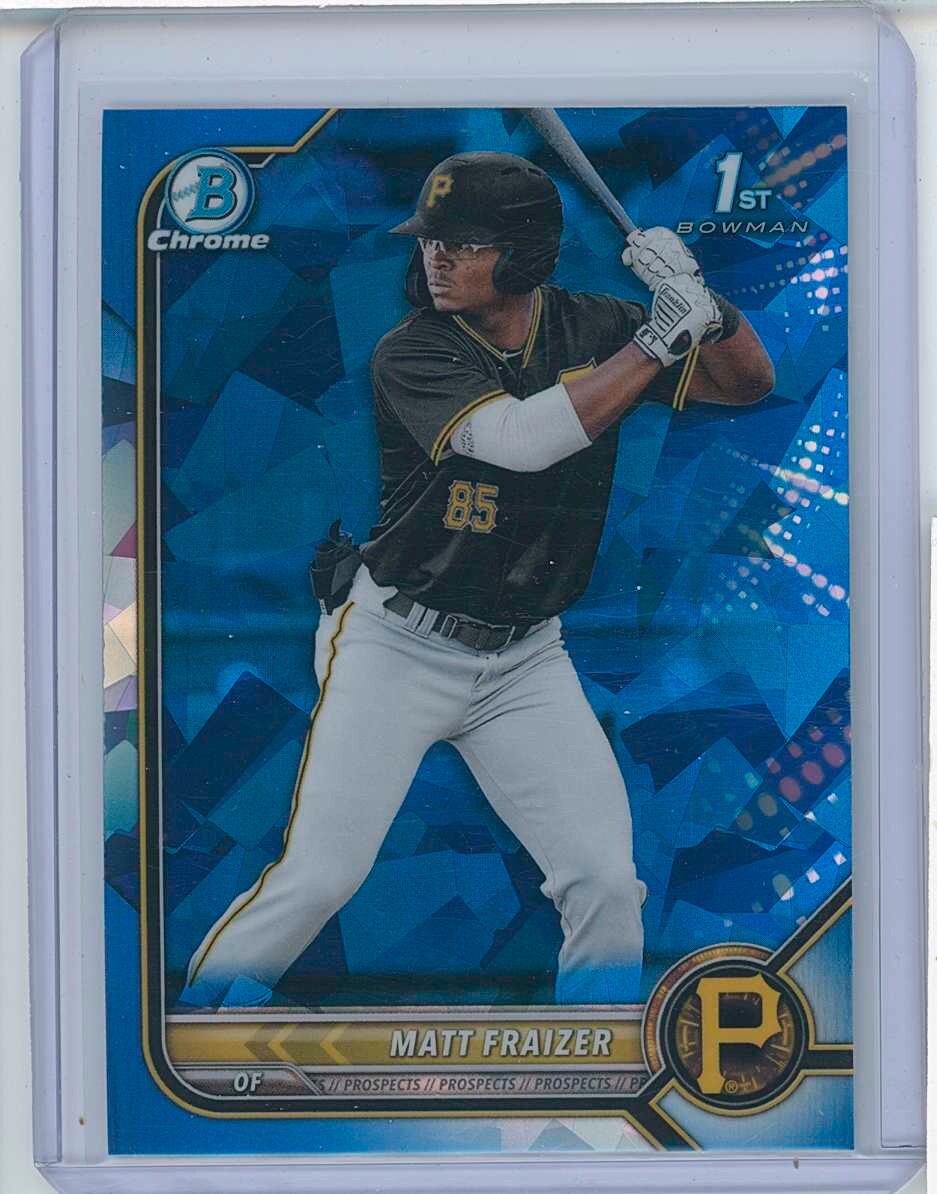 2022 Bowman Chrome Sapphire #BCP-91 Matt Fraizer 1st Pittsburgh Pirates