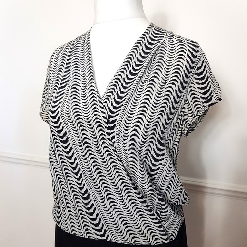 Gerard Darel Size FR 38 UK 10 Black and White Zebra Silk and Linen Dress - Picture 2 of 6